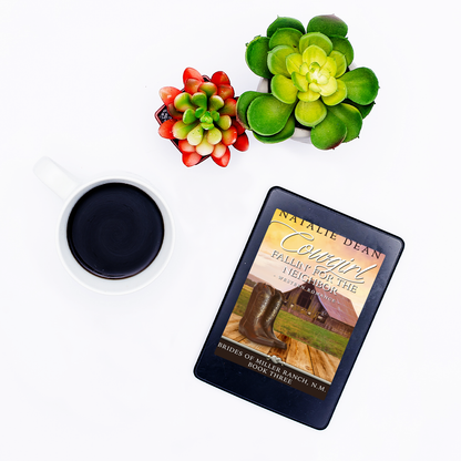 Cowgirl Fallin' for the Neighbor Brides of Miller Ranch, N.M. Book 3 by Natalie Dean contemporary western romance